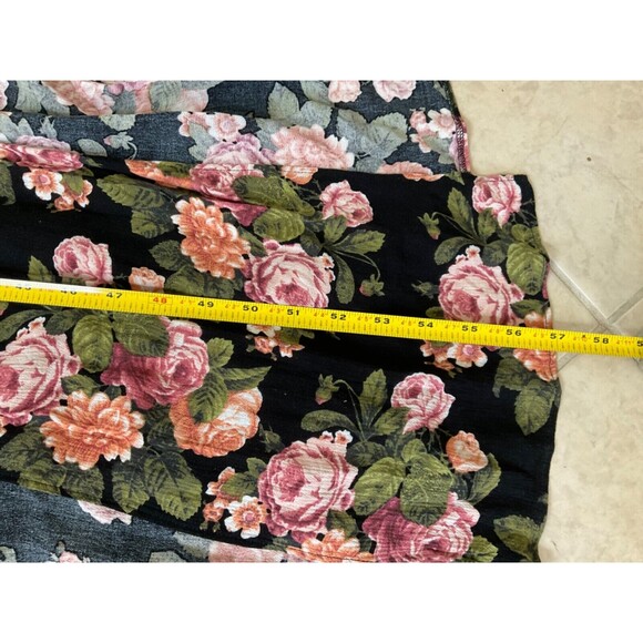 NWT American Eagle Outfitters Dress XXS Black Floral Maxi dress Open Back - Picture 12 of 14